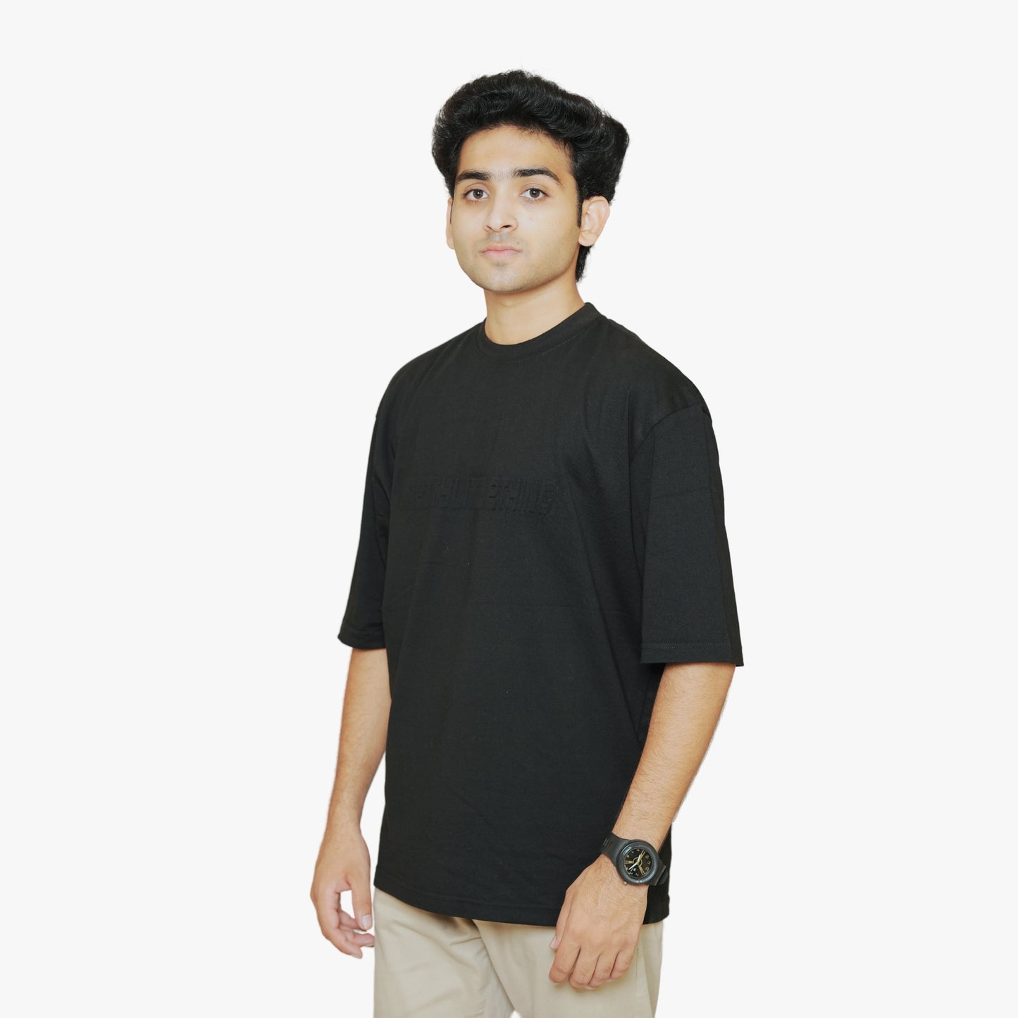 PLT PREMIUM DROP SHOULDER T-SHIRT I BLACK DROP SHOULDER COTTON T-SHIRT