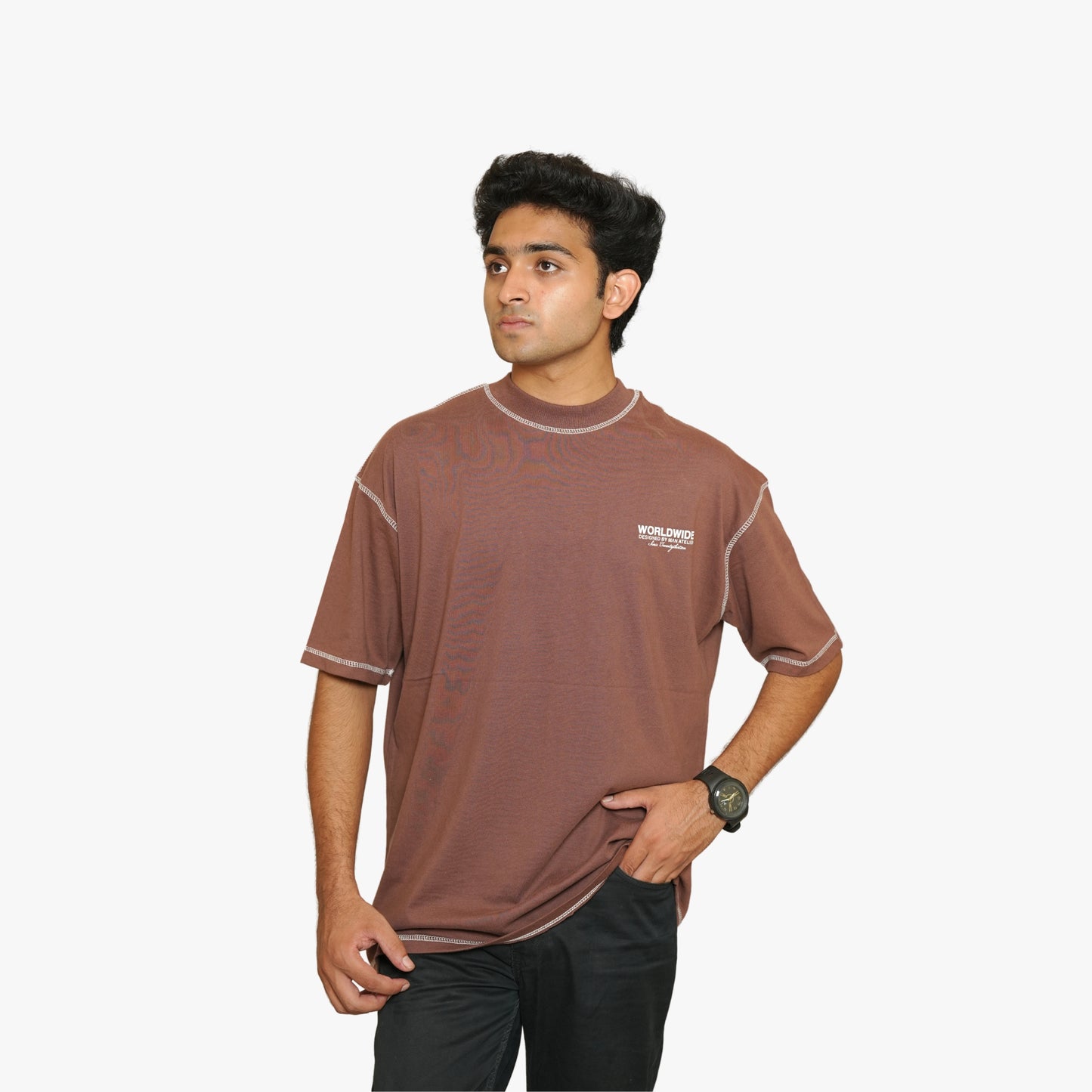 FIVE NEEDLE UNISEX  OVERSIZED T-SHIRT I 100% COTTON